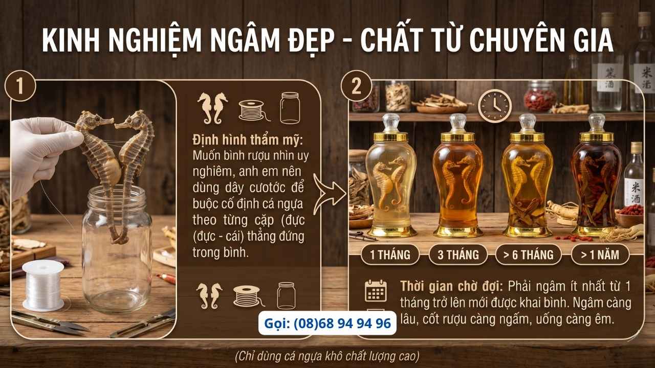 Mẹo lên bình rượu cá ngựa